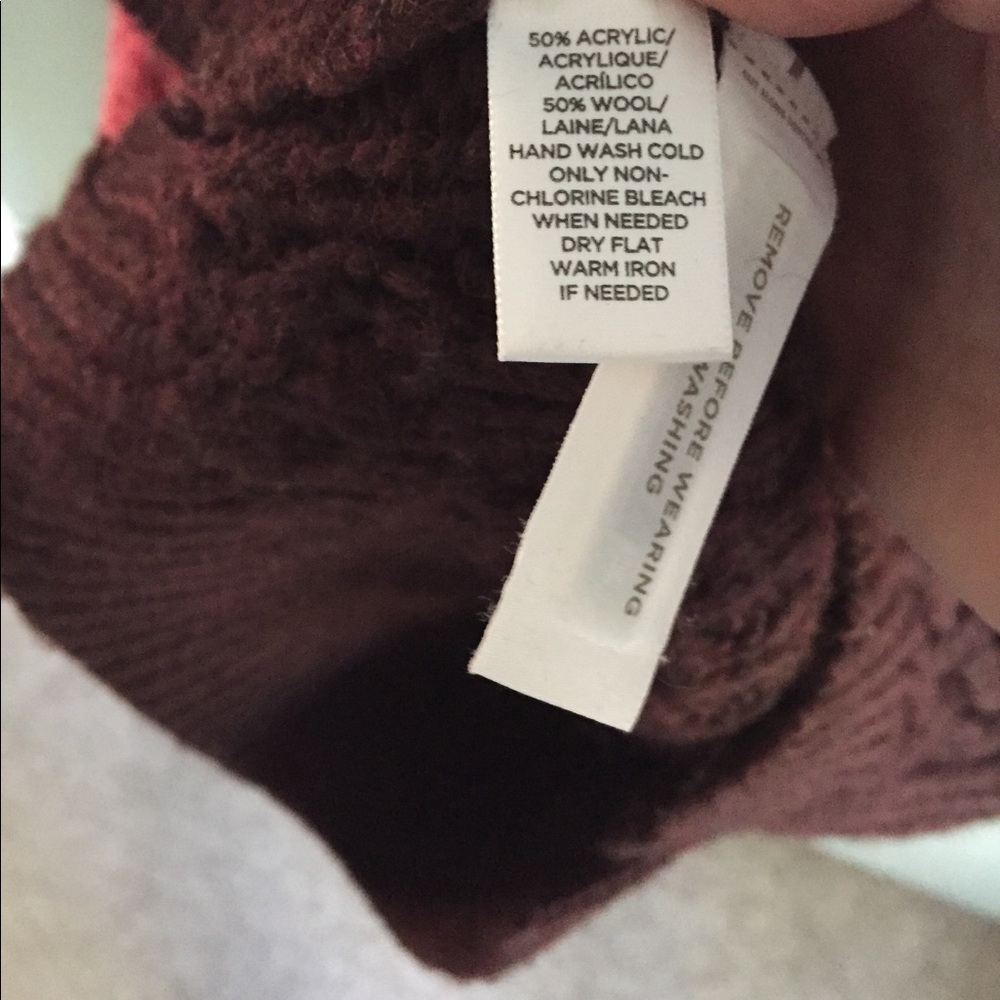 Cable Knit Tri-color Wool Blend Loft Sweater NWOT - Picture 3 of 5